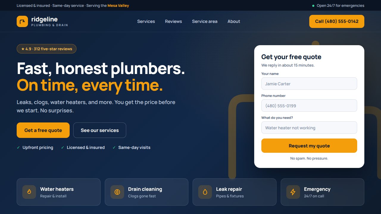 Crew services template demo